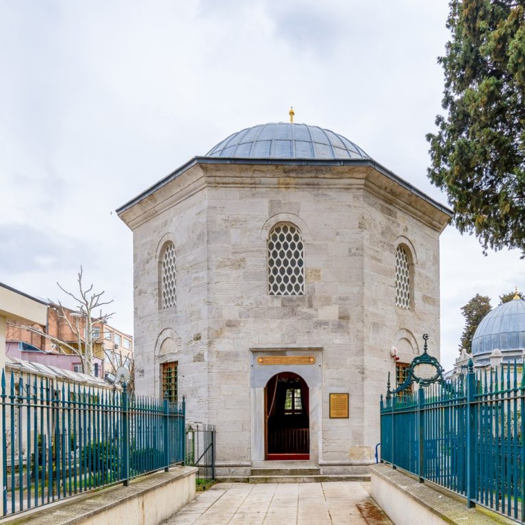 Istanbul, Turkey - March 18, 2021 : Fatih Mosque  and Tombs view in Fatih District of Istanbul